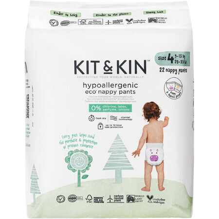 Kit & Kin Eco Scutece, mărimea 4, 22 buc