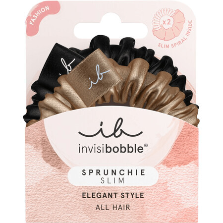 Invisibobble Sprunchie Slim True Golden Cloth Rubber Bands 2 pcs