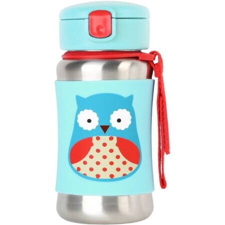 Skip Hop Zoo Sticlă de apă din oțel inoxidabil - Owl 12m+ 350 ml