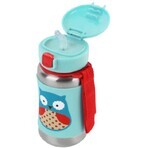 Skip Hop Zoo Sticlă de apă din oțel inoxidabil - Owl 12m+ 350 ml