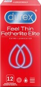 Prezervative Durex Feel Thin Fetherlite Elite Extra Lubrifiate 12 buc