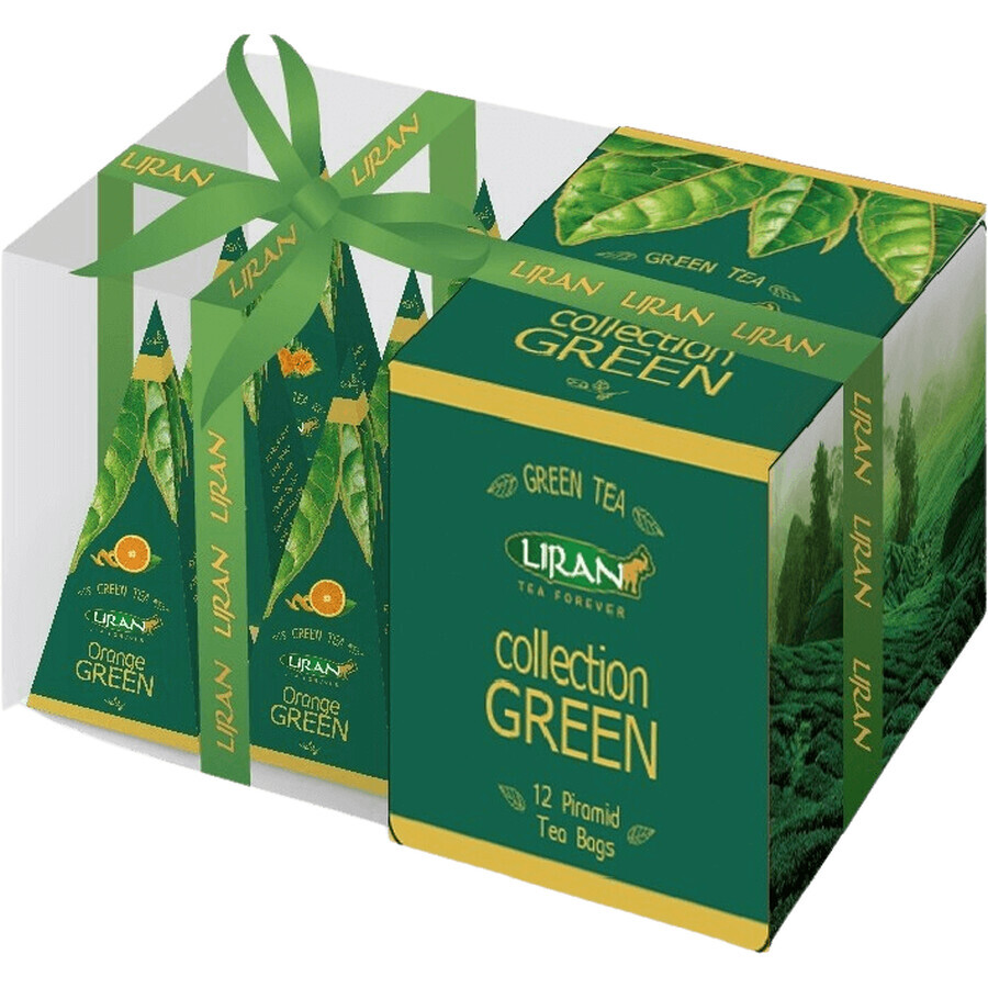 Liran Set piramidă ceai verde cu fructe 12 x 2 g