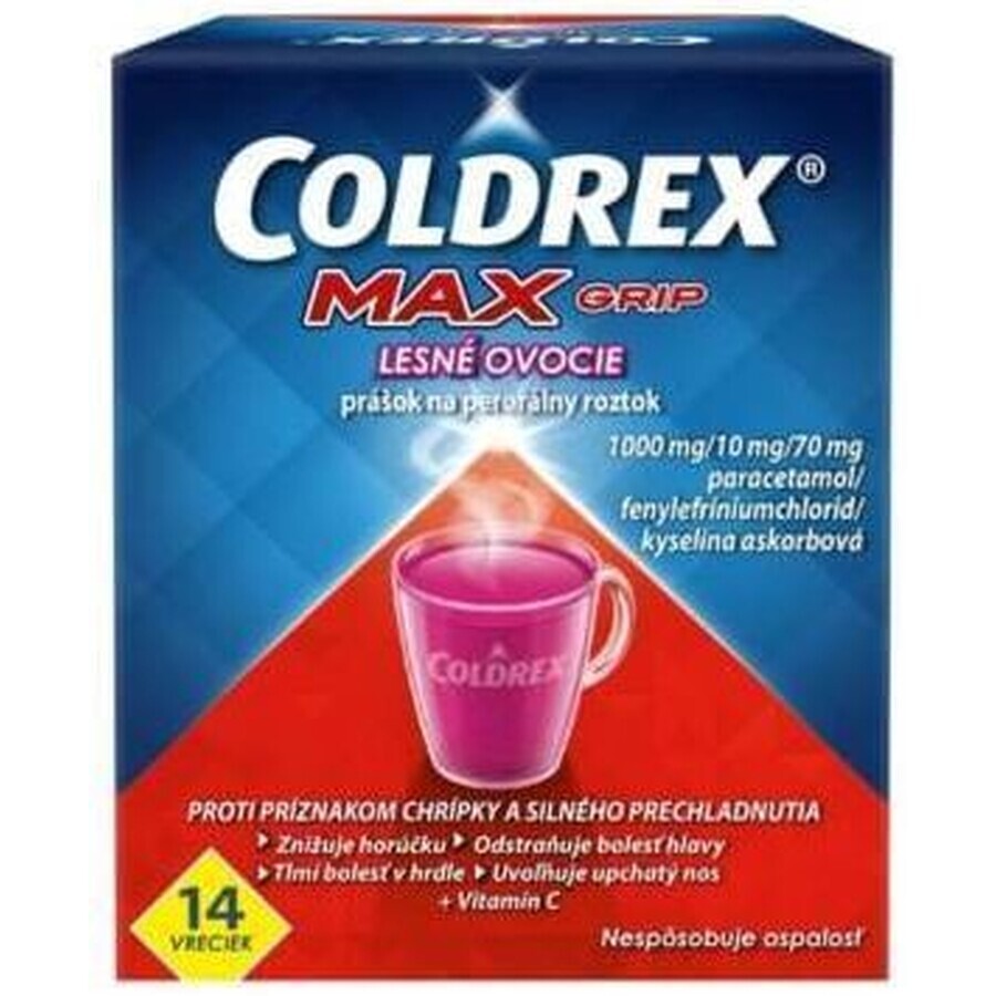 Coldrex Maxgrip băutură caldă fructe de pădure 14 buc