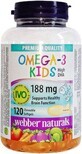 Webber Naturals Omega-3 pentru copii 188 mg calitate IVO, 120 capsule