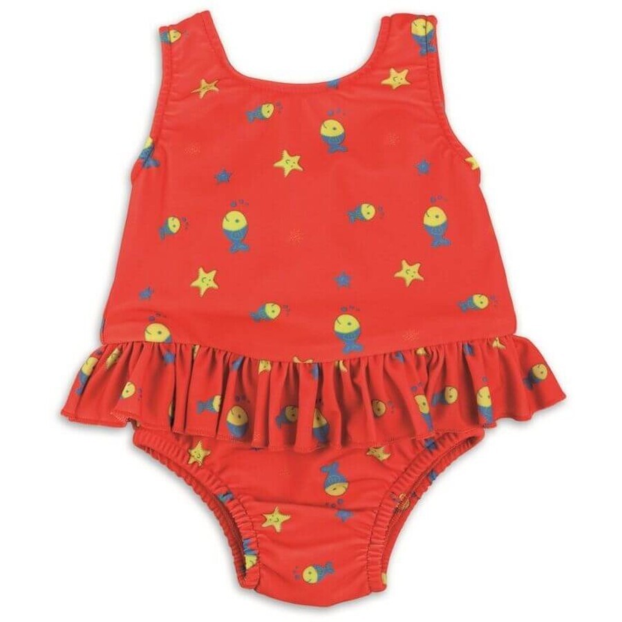 Bambino Mio Girls Full Length Swimsuit Red Fish Sizes. M