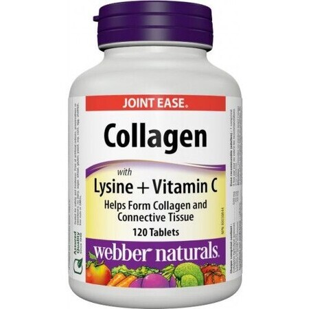 Webber Naturals Colagen + Lizină + Vit. C 120 comprimate