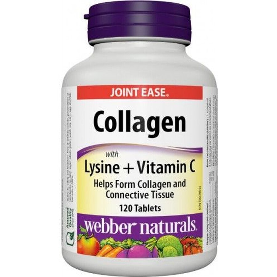 Webber Naturals Colagen + Lizină + Vit. C 120 comprimate