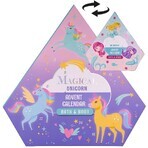 Accentra Calendar de Advent Unicorn magic și sirenă în cutie în formă de diamant (față-verso), 24 de surprize