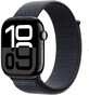 Apple Watch Series 10 GPS 46mm Jet Black carcasă din aluminiu cu Ink Sport Loop