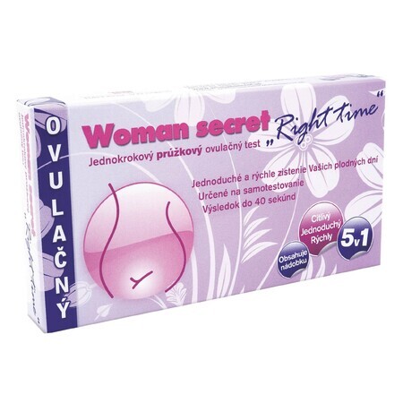 Bandelette de test d'ovulation Right Time de Women's Secret 5 pièces