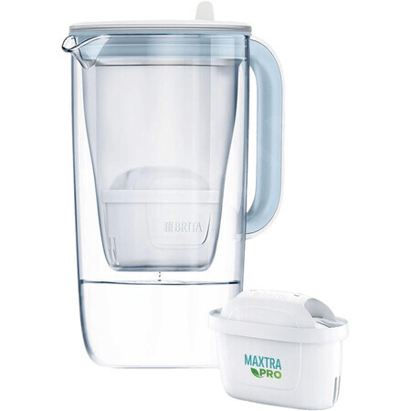 Fierbător cu filtru Brita One, filtru MX PRO, sticlă/alb 2,5 l