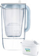 Fierbător cu filtru Brita One, filtru MX PRO, sticlă/alb 2,5 l