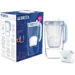 Fierbător cu filtru Brita One, filtru MX PRO, sticlă/alb 2,5 l