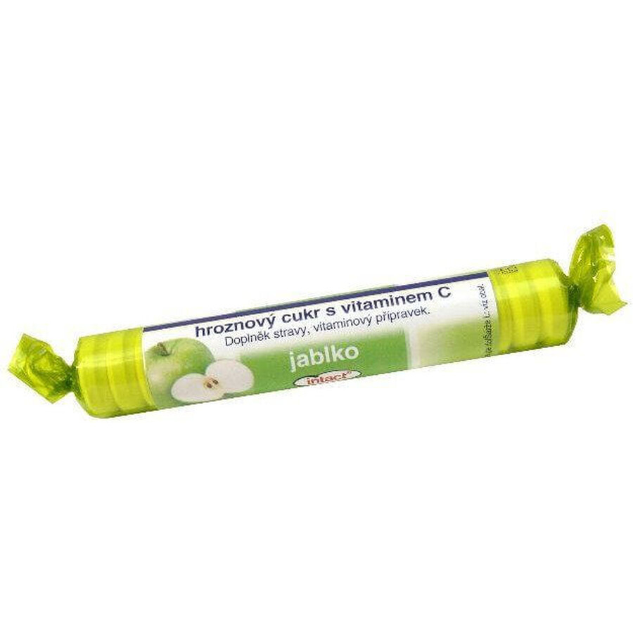 Intact Zahăr de struguri cu vitamina C și aromă de mere, 1 x 40 g