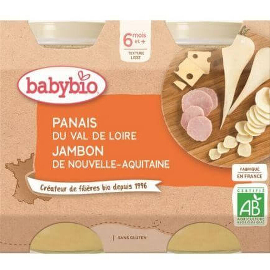 Babybio meniu păstârnac șuncă gruyere 2 x 200 g