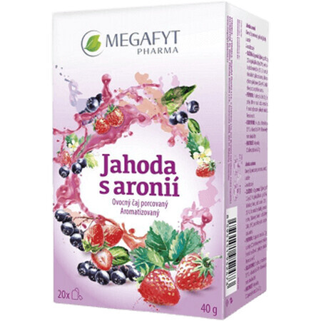 Megafyt Căpșuni cu aronia pliculețe 20 x 2 g