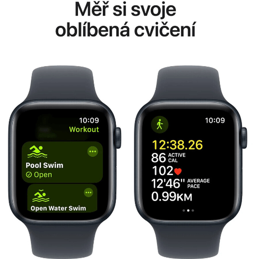 Apple Watch SE GPS + Cellular 40mm carcasă din aluminiu Midnight cu bandă sport Midnight - M/L