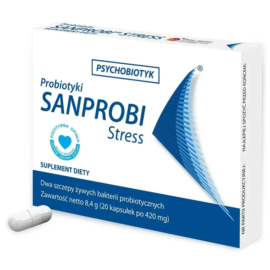 Stress Psychobiotic, 2 x 20 capsules, Sanprobi