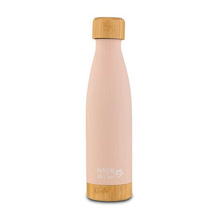 We care botella aislante de viaje de bambú, rosa, 500 ml, Nava