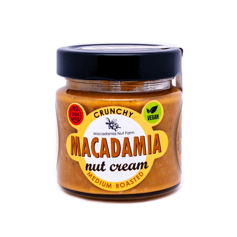 Crunchy macadamianotencrème - medium geroosterd, 180 g, Macadamia