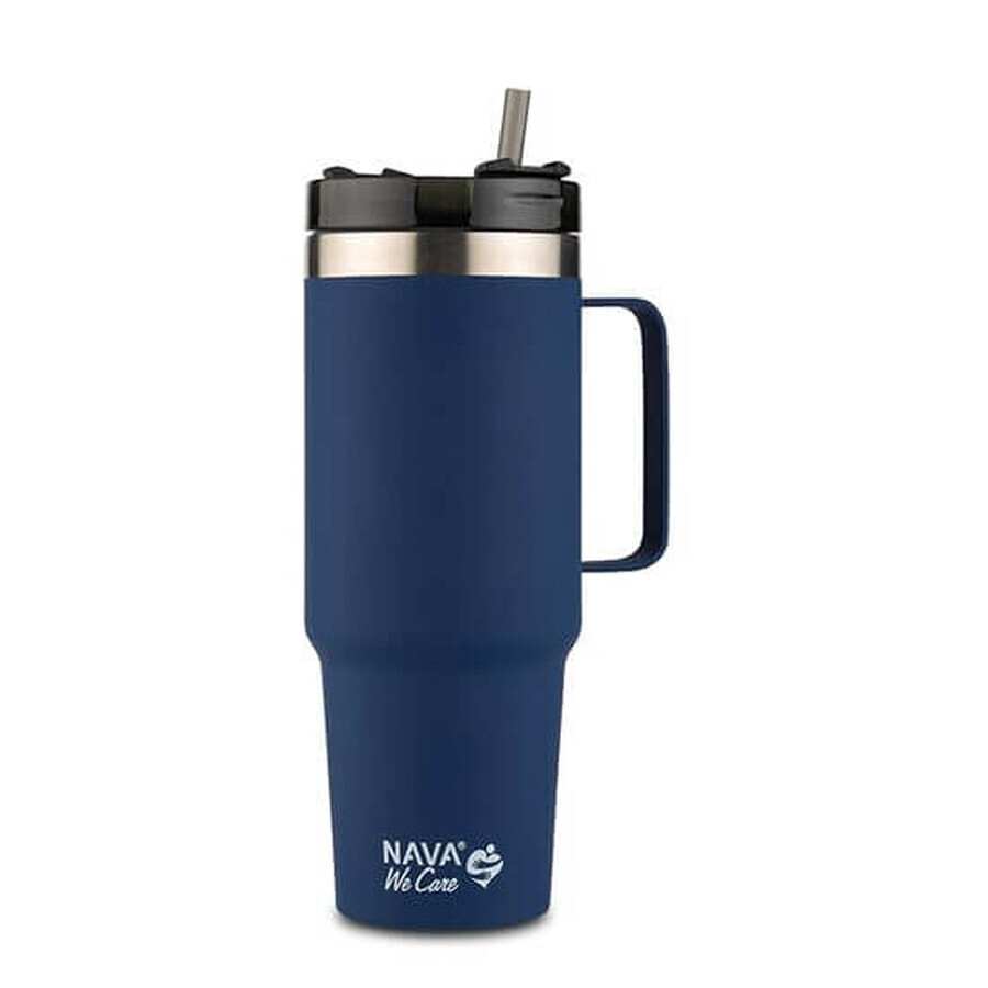 Insulating travel mug We Care, Blue, 900 ml, Nava