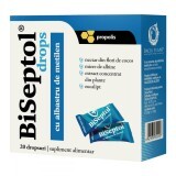 BiSeptol drops cu propolis și albastru de metilen, 20 bucăți, Dacia Plant