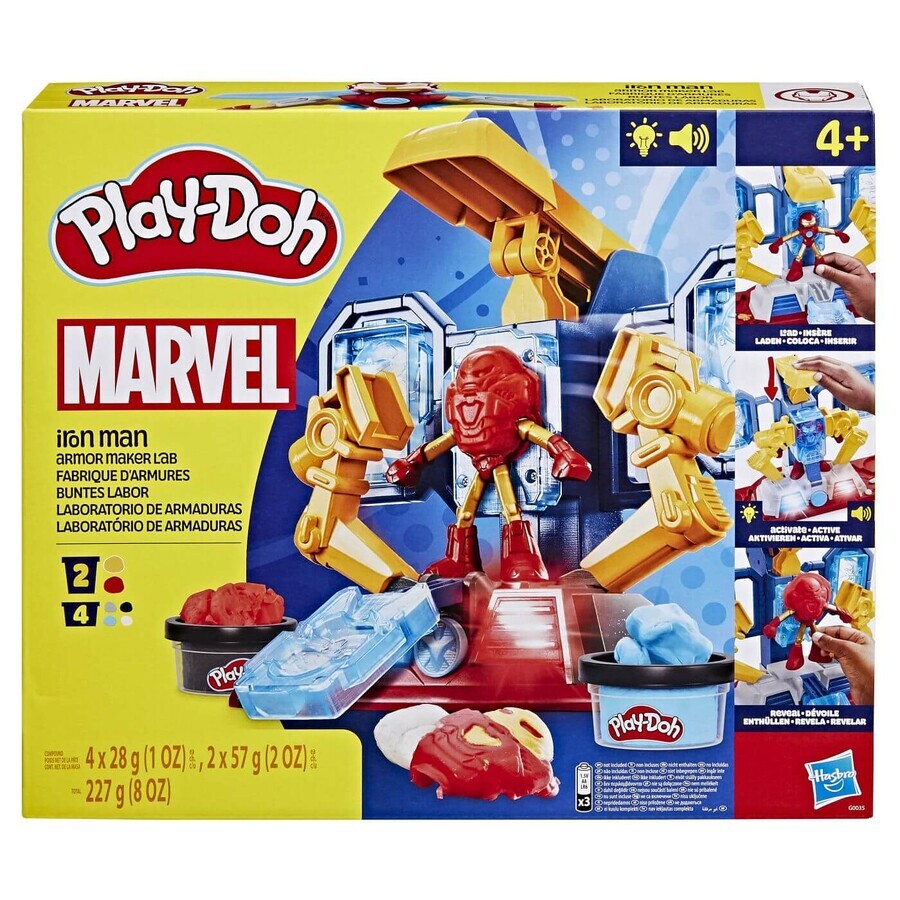 Iron Man's Marvel Iron Man Armor Lab, 10 cm, +4 years, Play Doh