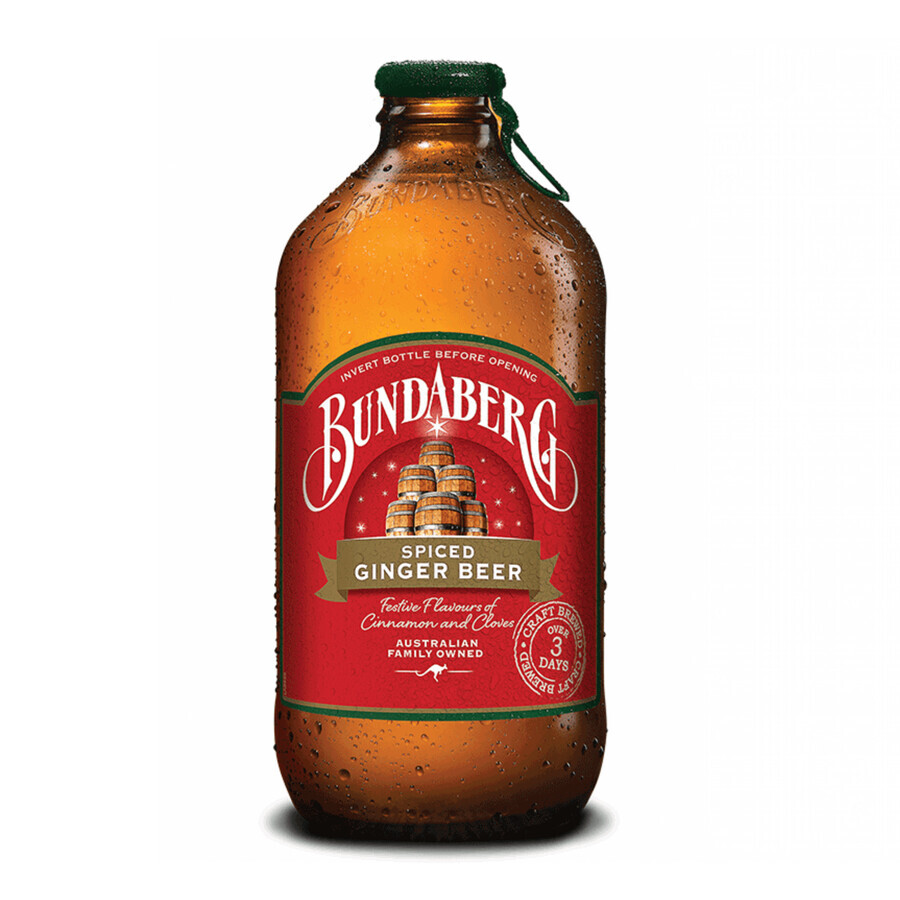 Kohlensäurehaltiges Getränk mit Ingwer- und Zimtgeschmack Ginger Beer, 375 ml, Bundaberg