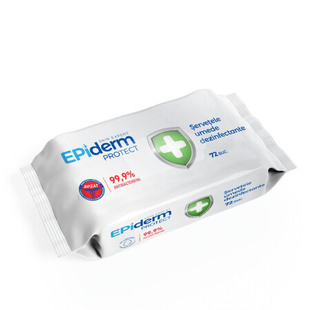 Toallitas húmedas antibacterianas, 72 unidades, Epiderm