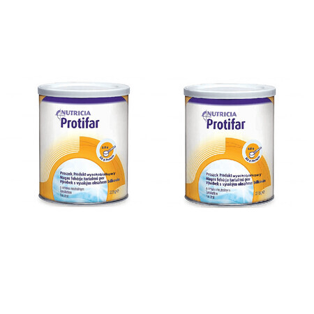 Protifar, 2 x 225 g, producto rico en proteínas, sabor neutro