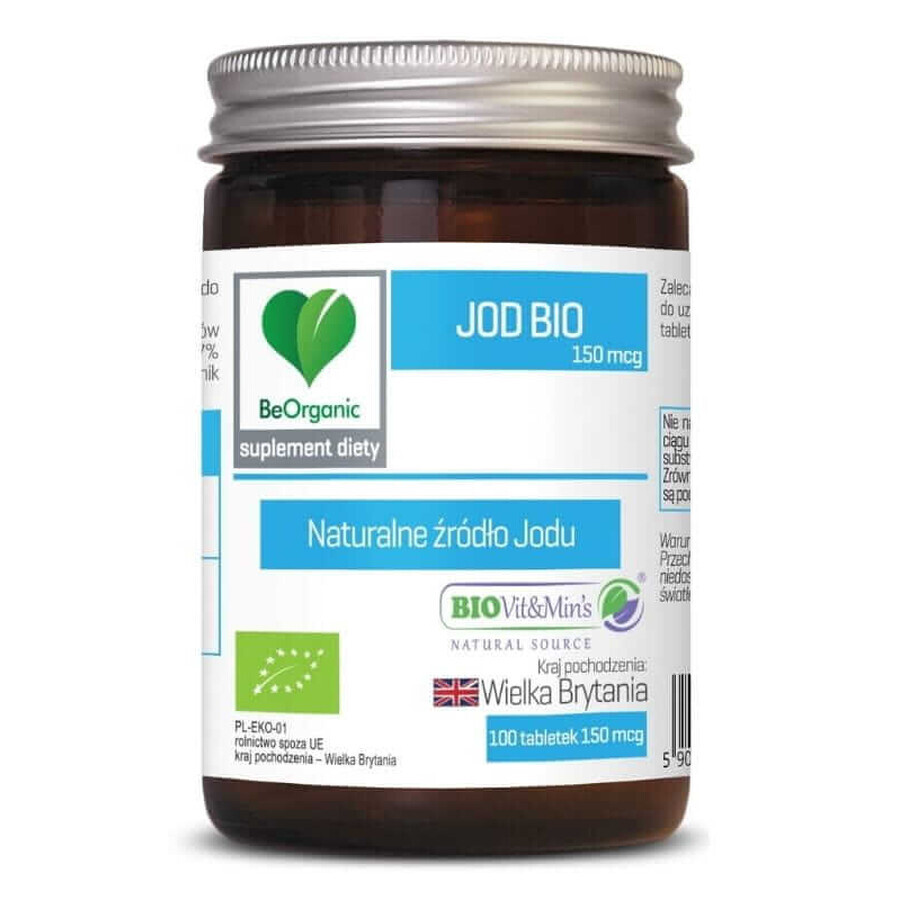 BeOrganic Iod Bio 150 mcg 100 comprimate