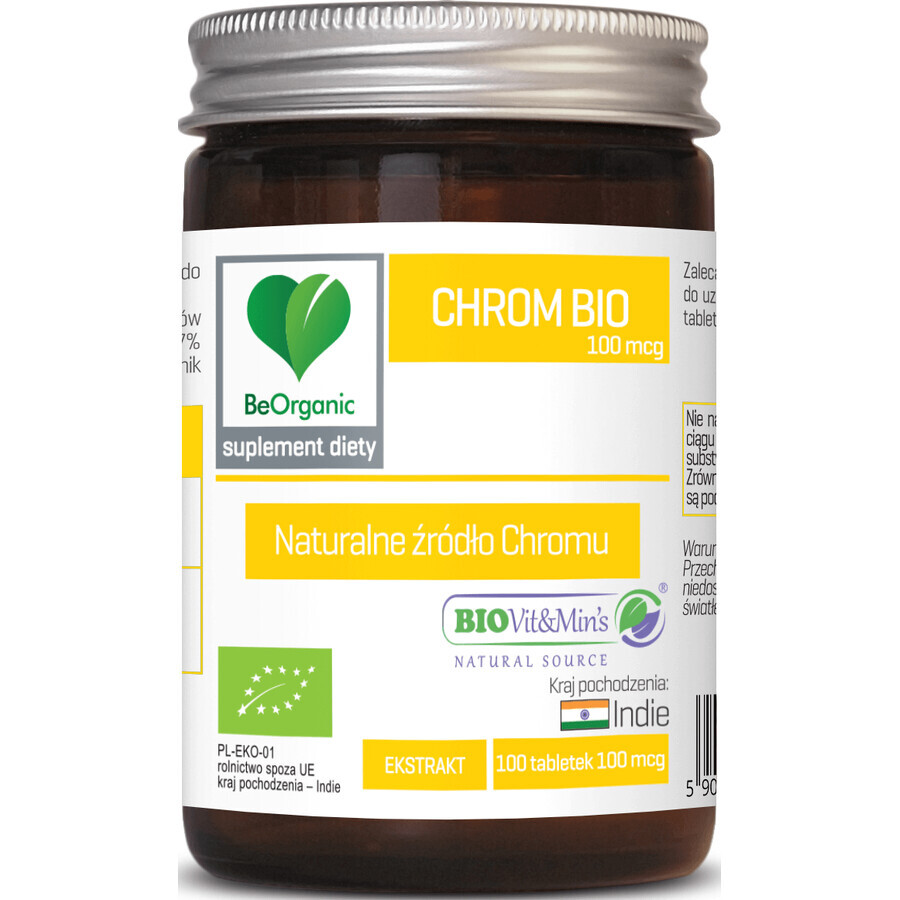 BeOrganic Chromium Bio 100mcg 100 comprimate