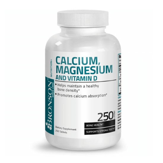 complex de calciu vitamina d3 magneziu si zinc Calciu, Magneziu si Vitamina D3, 250 tablete, Bronson
