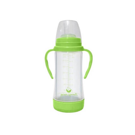 Cana 2 in 1 cu interior de sticla, 236 ml, Verde, Green Sprouts