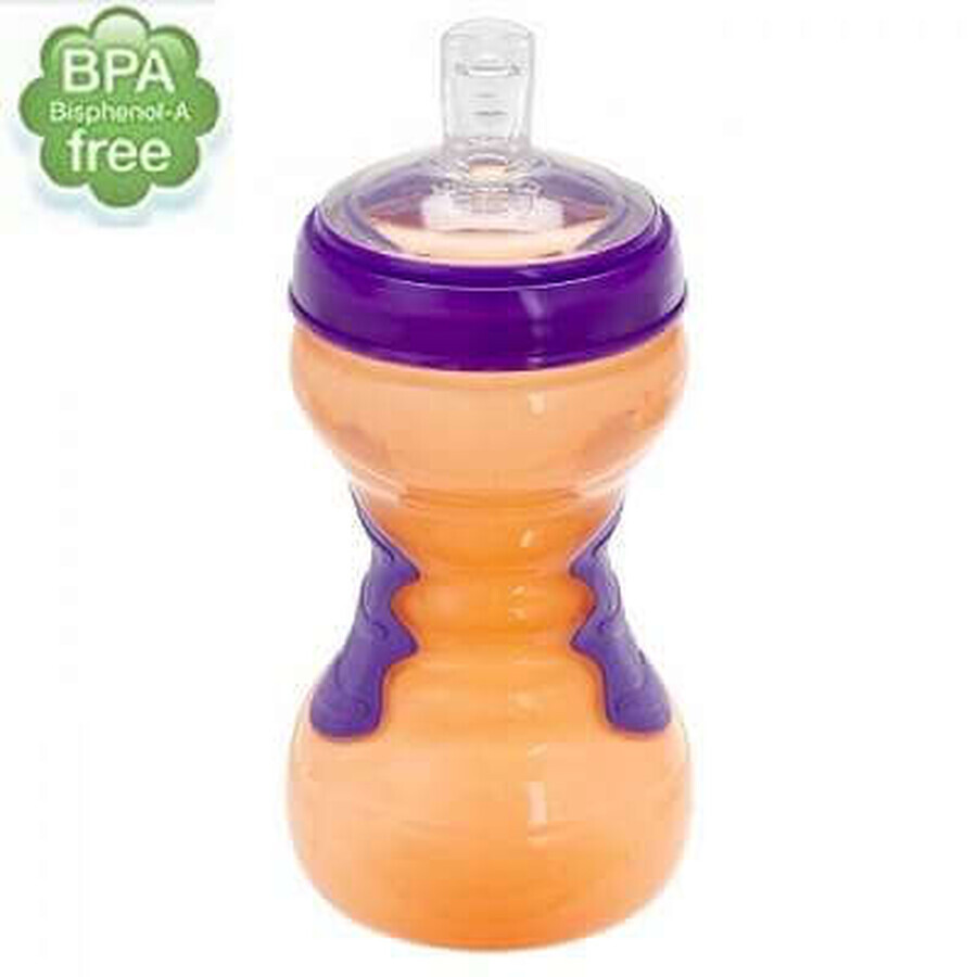 Cană cu pai, KidiSipper Soft Grip Sportz, +12 luni, 440ml, 443083, Vital Baby