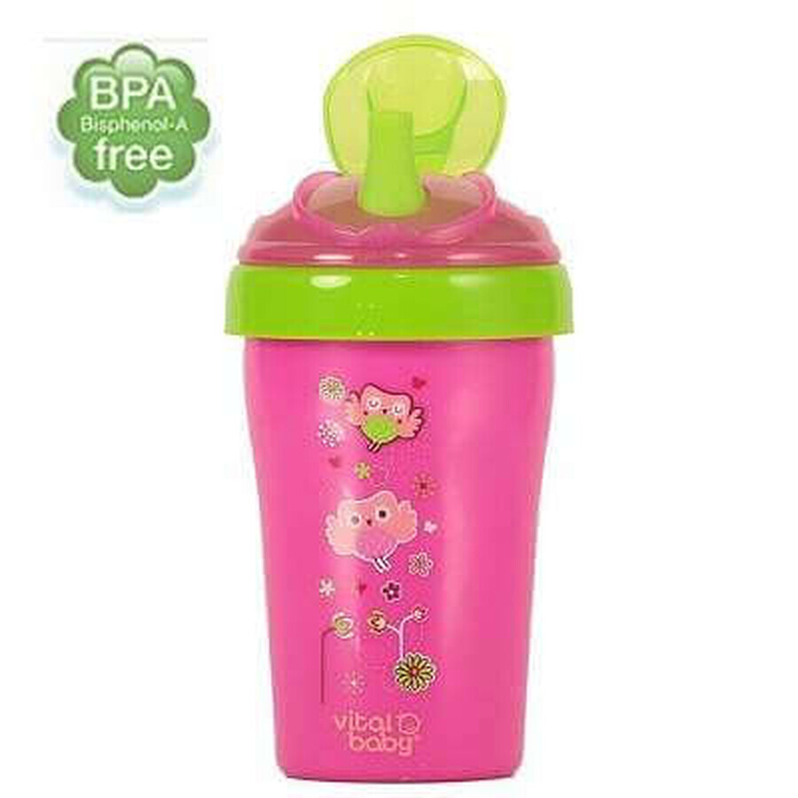 Cană cu pai, Todler Straw, +15 luni, 280 ml, 443070, Vital Baby