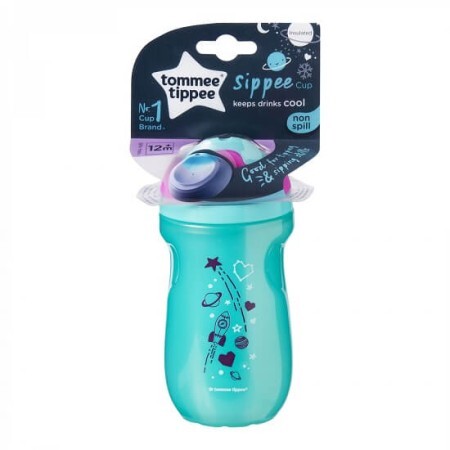 Cana izoterma Sippee Ecomm Turcoaz, 260 ml, 12 luni+, Tommee Tippee