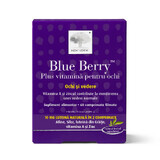 Blue Berry plus vitamină pentru ochi, 60 comprimate filmate, New Nordic