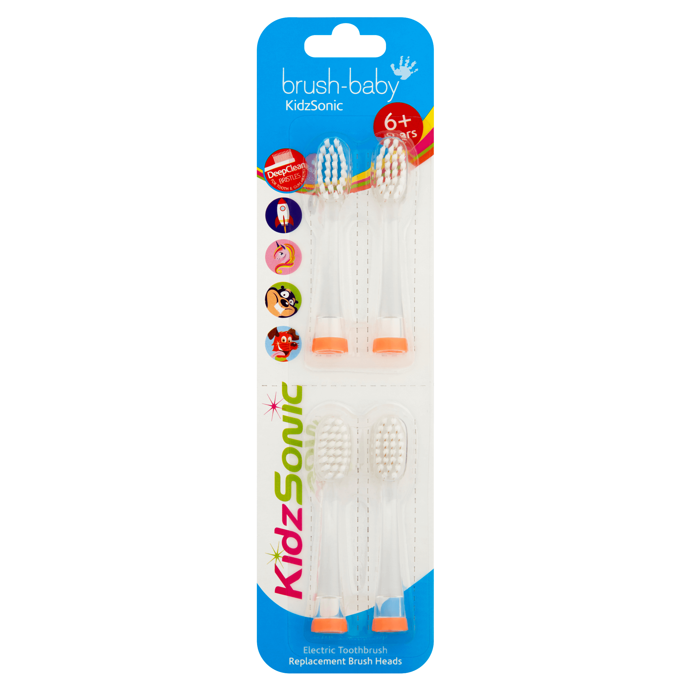 Capete de rezerva pentru periuta electrica Babysonic, +6 ani, Brush Baby