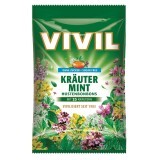 Bomboane fără zahăr cu plante naturale și mentă, 60 g, Vivil