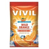 Bomboane fără zahăr cu portocală sălbatică cu vitamina C, 80 g, Vivil