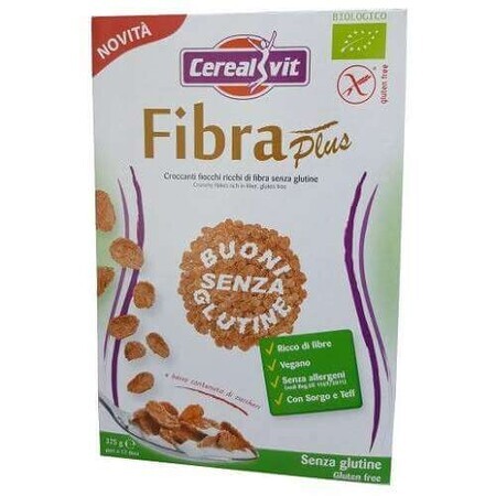 Cereala Bio Fibre Plus fara gluten cu porumb Tef Cerealvit, 375g, La Finestra sul Cielo