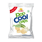 Chips din porumb, cu smântână și ceapă, fără gluten, 60g, PopCool