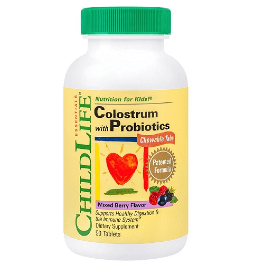Colostrum cu Probiotice, 90 tbl, ChildLife Essentials