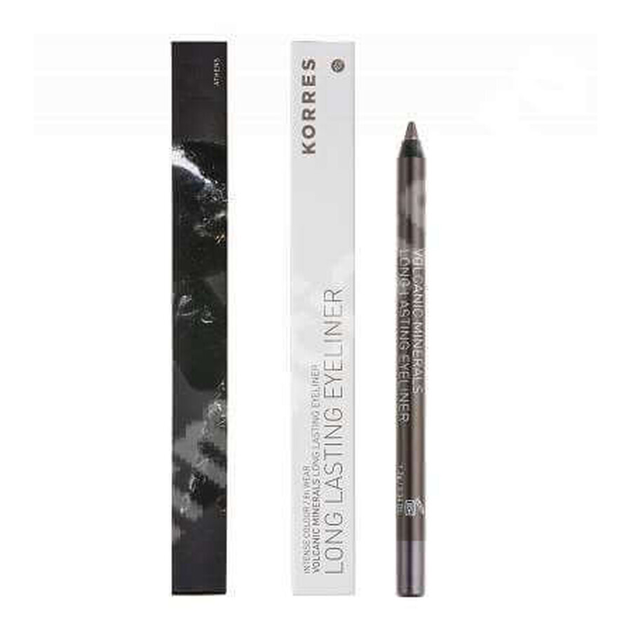 Creion pentru ochi cu minerale vulcanice, nuanta 03 Metallic Brown, 1.2 g, Korres
