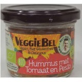Cremă Bio tartinabilă hummus, tomate și pesto, 95 g, VEG04, Veggiebel