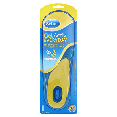 Solette comfort giornaliere per uomo Everyday, misura 40 - 46,5, Scholl