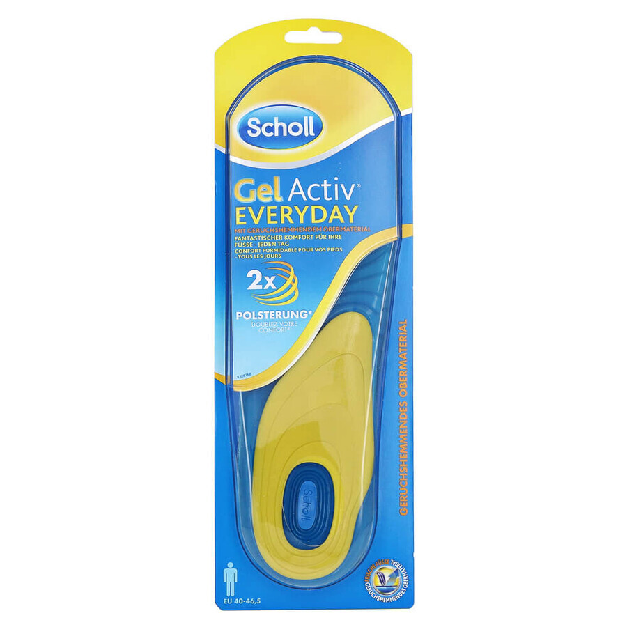 Solette comfort giornaliere per uomo Everyday, misura 40 - 46,5, Scholl