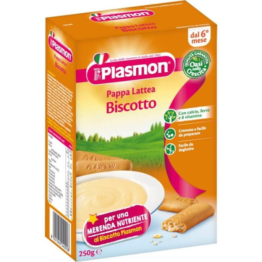 Crema de lapte cu biscuiti Pappa Lattea, 250 g, Plasmon recenzii