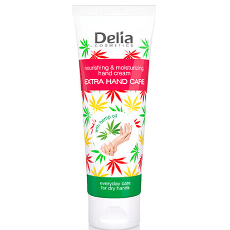 Cremă de mâini cu ulei de cânepă, 75ml, Delia Cosmetics